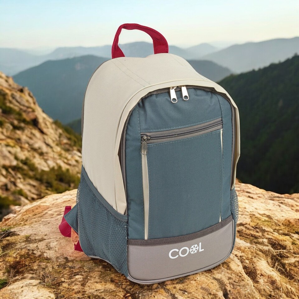 image 1 of Insulated Cooler Bag Shoulder Rucksack | Grey | 1