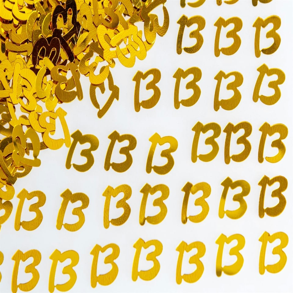 image 1 of 4 x 14g Gold 13th Birthday Confetti