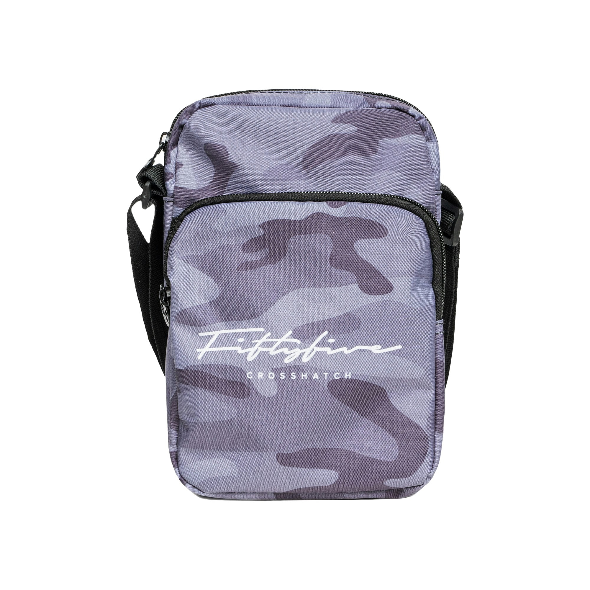 Crosshatch Mens Demilare Camo Crossbody Bag - Black - One Size | Black