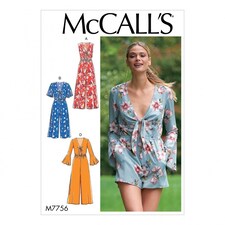 McCall's 7756 Paper Sewing Pattern – Women’s Jumpsuit, Size E5 (14–16–18–20–22), Easy