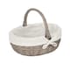 image 1 of Large Unlined Antique Wash Wicker Bathroom Shopping Basket Brown | Brown | One Size
