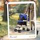 image 7 of PawHut Lightweight Foldable Dog Stroller for Mini Dogs Blue