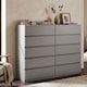 image 8 of HOMCOM Bedroom Chest of Drawers, 5 Drawers Dresser, Drawer Unit | Grey | Grey