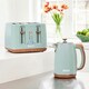 image 5 of HADEN Dorchester Sage Triple Pack - Kettle, 4 Slice Toaster & Microwave Oven