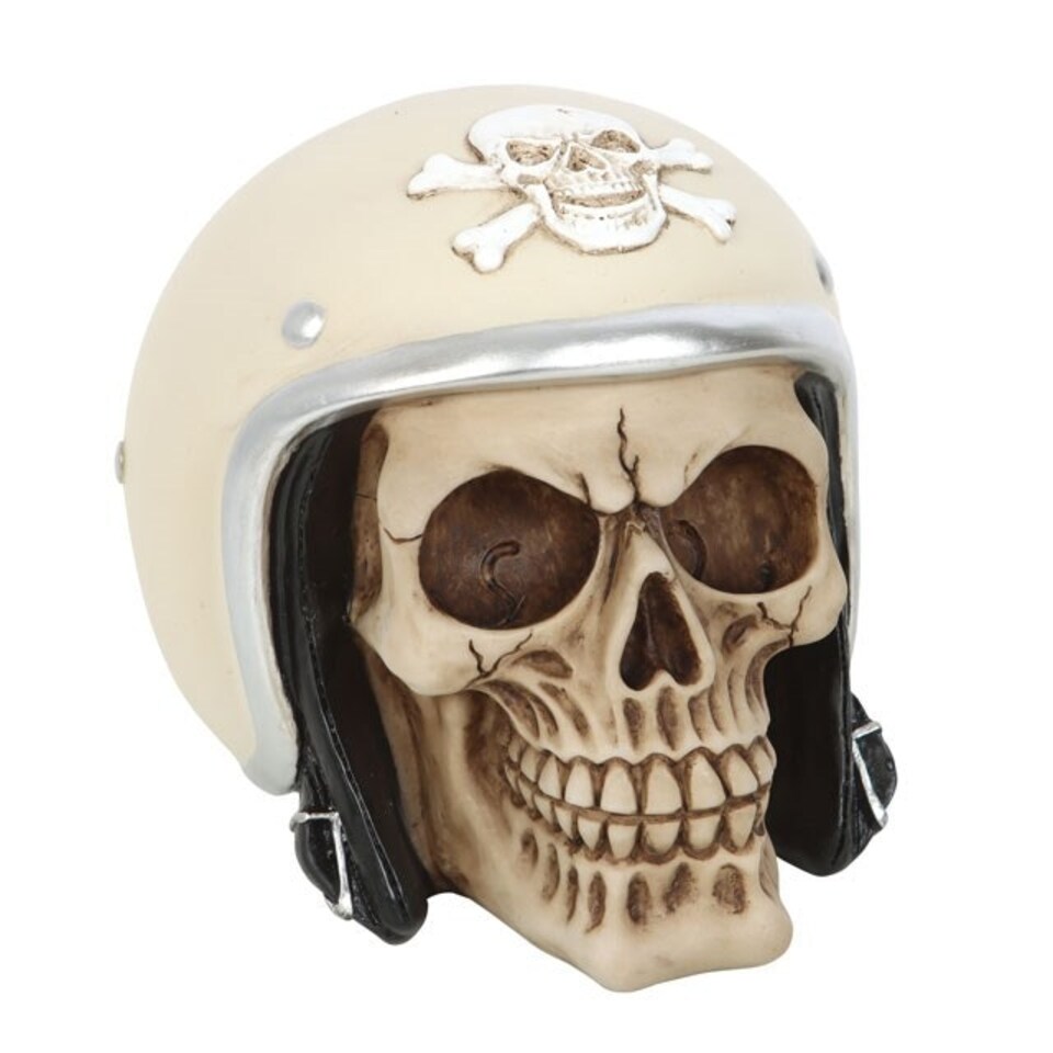 image 1 of Something Different Skull Ornament - Cream/Brown - One Size