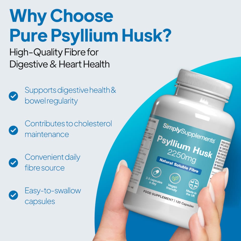 image 1 of Psyllium Husk 2250mg - 120 Capsules