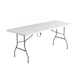 image 1 of Folding Table Trestle Camping Party Picnic BBQ Stall Garden Indoor Outdoor | White