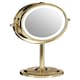 image 3 of Interiors By Premier Gold Iron Table Mirror, Durable 27x17cm Swivel Vanity Mirror, Modern Chrome Finis Gold