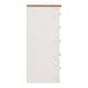image 4 of Panama 5 Drawer Chest - L44 x W46 x H89.5 cm - White/Natural Wax