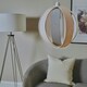 image 3 of ValueLights Pink Modern Fabric Globe Ceiling Pendant Light Shade