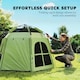 image 4 of Outsunny Pop Up Tent 3000mm Waterproof for 3-4 Person Green | Green | Green | 280 x 240 x 158 cm