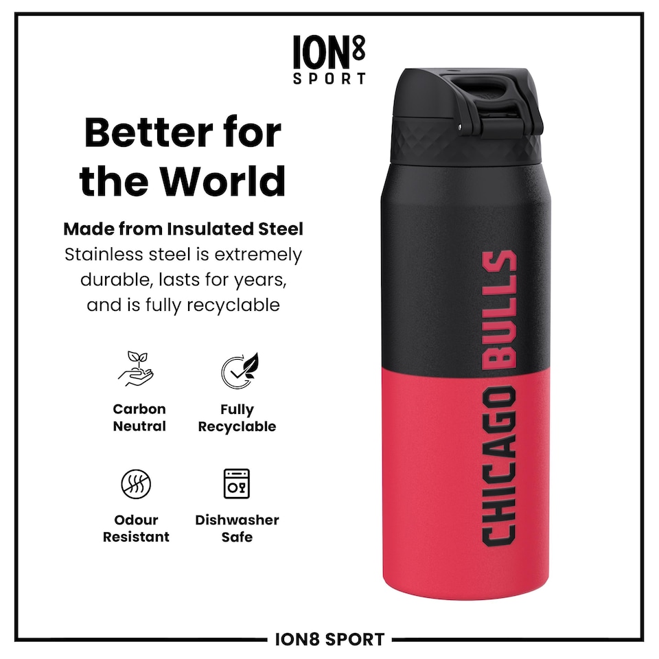image 1 of NBA x Sport, Insulated Bottle, NBA 50, 750ml (24oz) | Red | NBA 50 Chicago Bulls | One Size