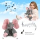 image 2 of Peek A Boo Singing Elephant Plush Toy, Talking Singing Elephant Plush Huggable Baby Toy (Grey)