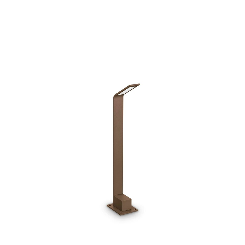 Agos Integrated LED Outdoor Short Bollard Brown 670Lm 3000K IP54