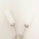 image 2 of ValueLights Maya Brushed Chrome 2 Way Curved Upright Reed Shaded Wall Light