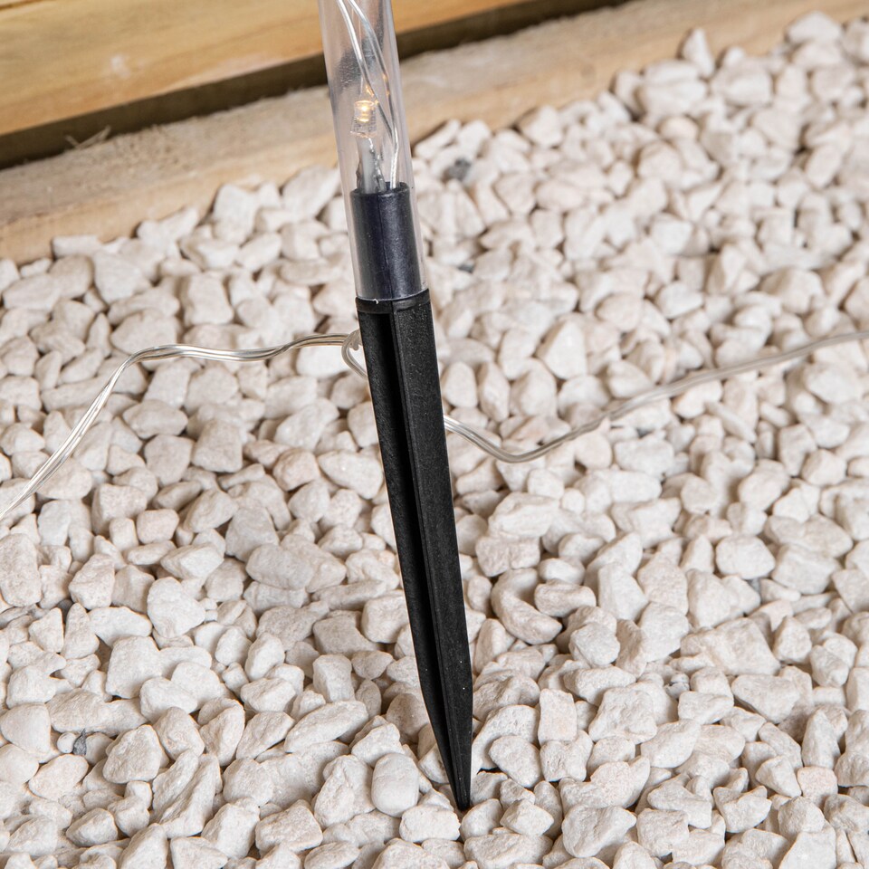 image 1 of 43cm Set of 4 Light up Large Snowflake Christmas Garden Path Lights with 64 Warm White LEDs