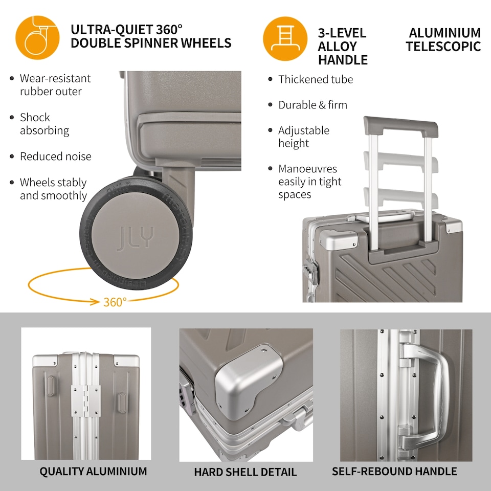 image 1 of Zipperless Suitcase Set, PC Hard Shell, Small & Large, TSA Lock