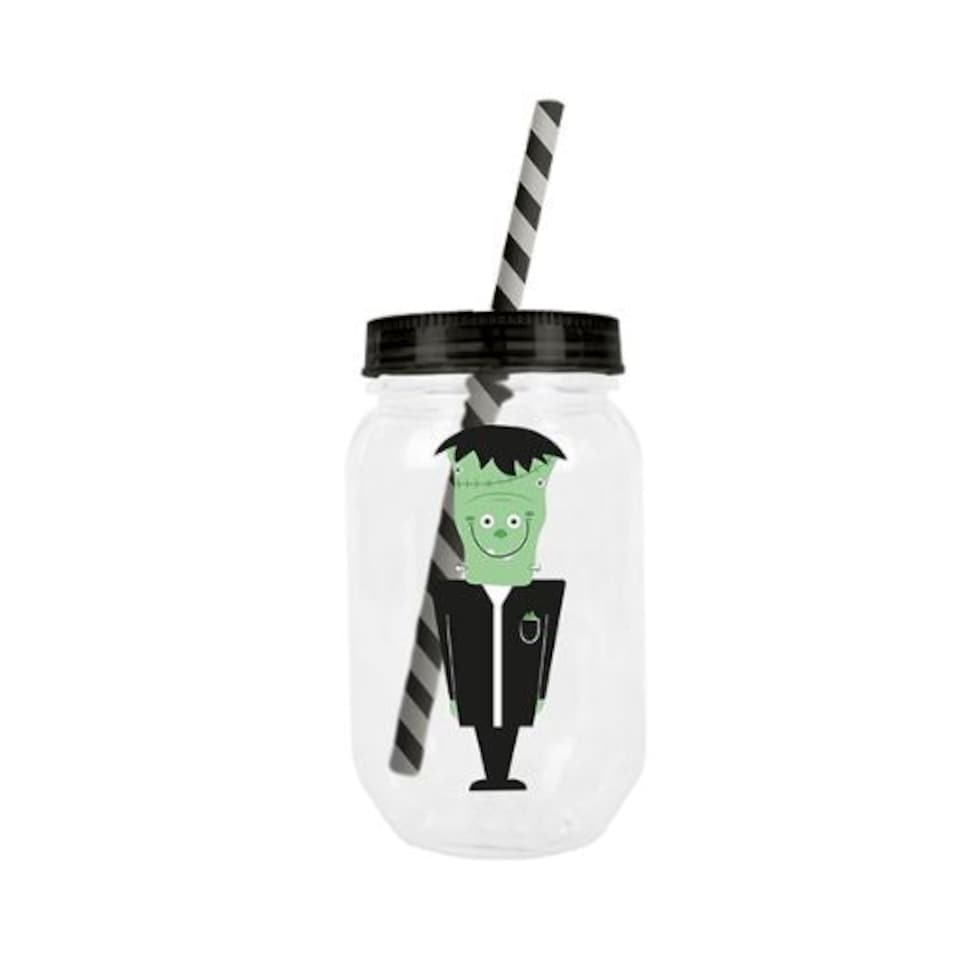 Halloween Cup & Straw Assorted Styles 500ml