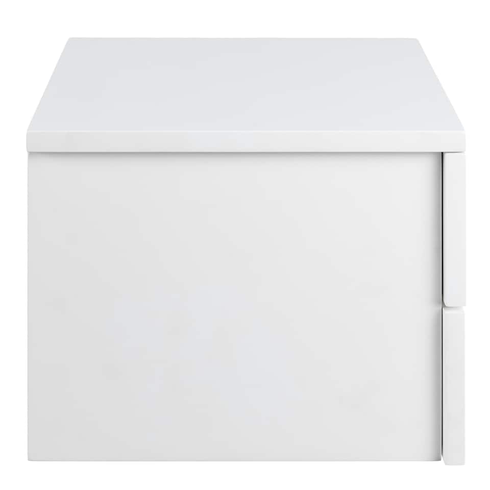 image 1 of Avignon Bedside Table with 2 Drawers in White