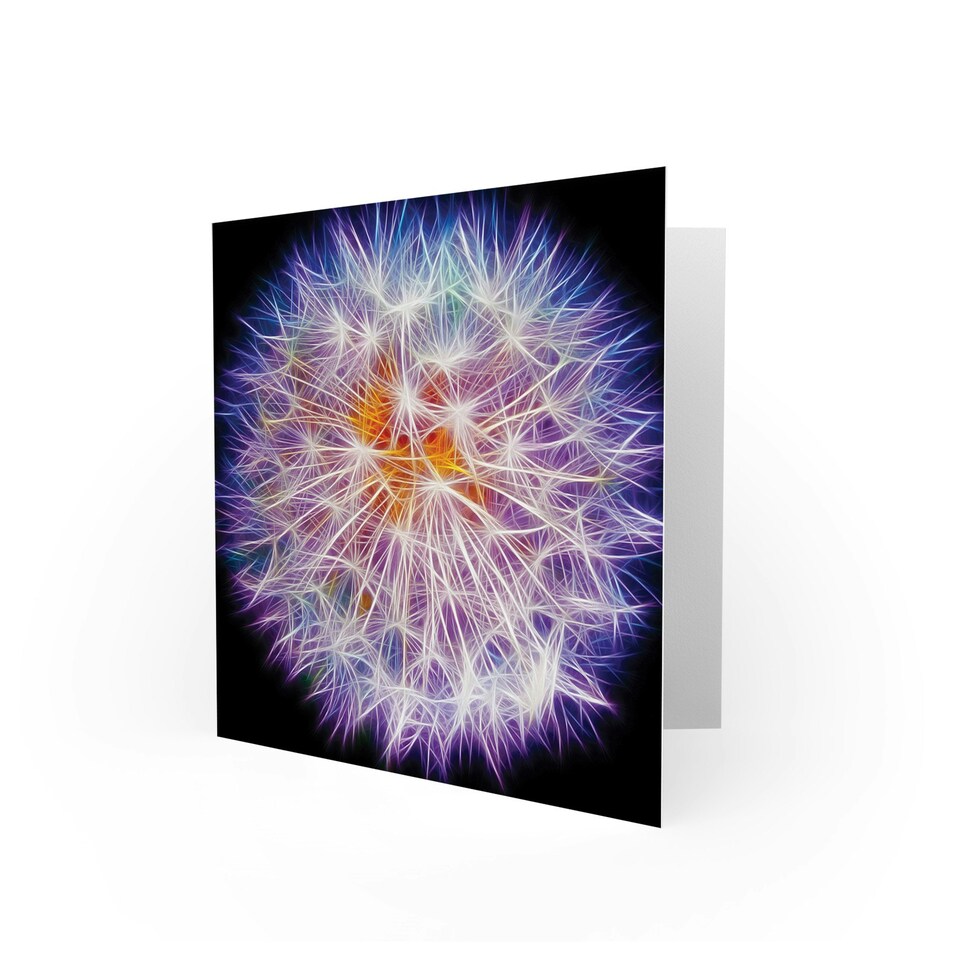 image 1 of Dandelion Flower Pappus Nature Macro Photography Birthday Card