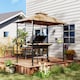 image 2 of Outsunny 2.5x1.5m 8x5 Grill Gazebo Canopy, Double Tiered Outdoor BBQ Gazebo Shelter with 2 Side Shelves for Garden, Patio, Barbecue, Picnic, Khaki