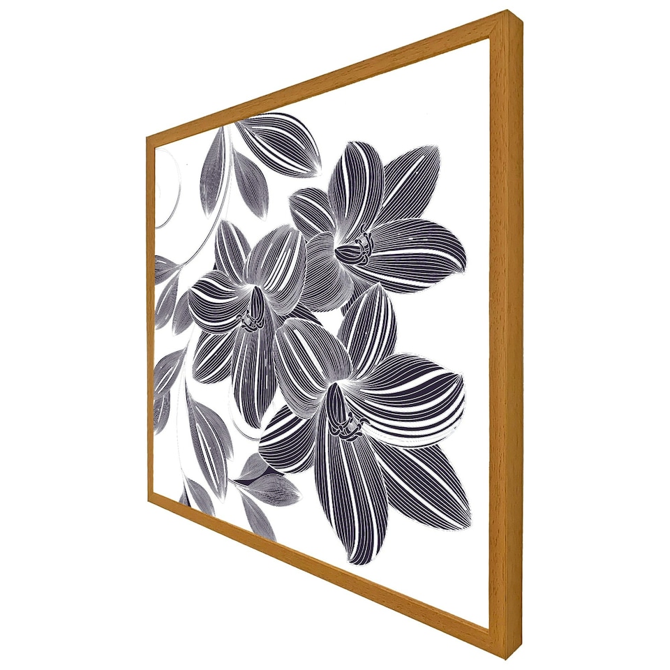 image 1 of Orchids (Picture Frame) Brown | L