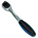 image 1 of 1/2" Drive Curved Ratchet Socket Driver Quick Release 72 Teeth Soft Grip Handle