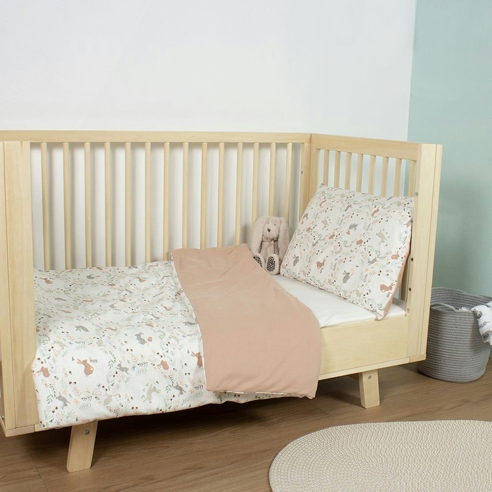 image 1 of Purflo Toddler Duvet Cover & Pillowcase Set - Storybook Nutmeg