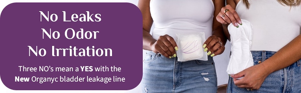 image 1 of Organyc Ultra Thin Incontinence Liners - 96 Liners Total (4 Packs of 24)