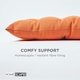 image 4 of Homescapes Garden Bench Cushion Luxury 3 Seater 100% Cotton Indoor Outdoor Seat Pad | Orange | 3 Seater | 1