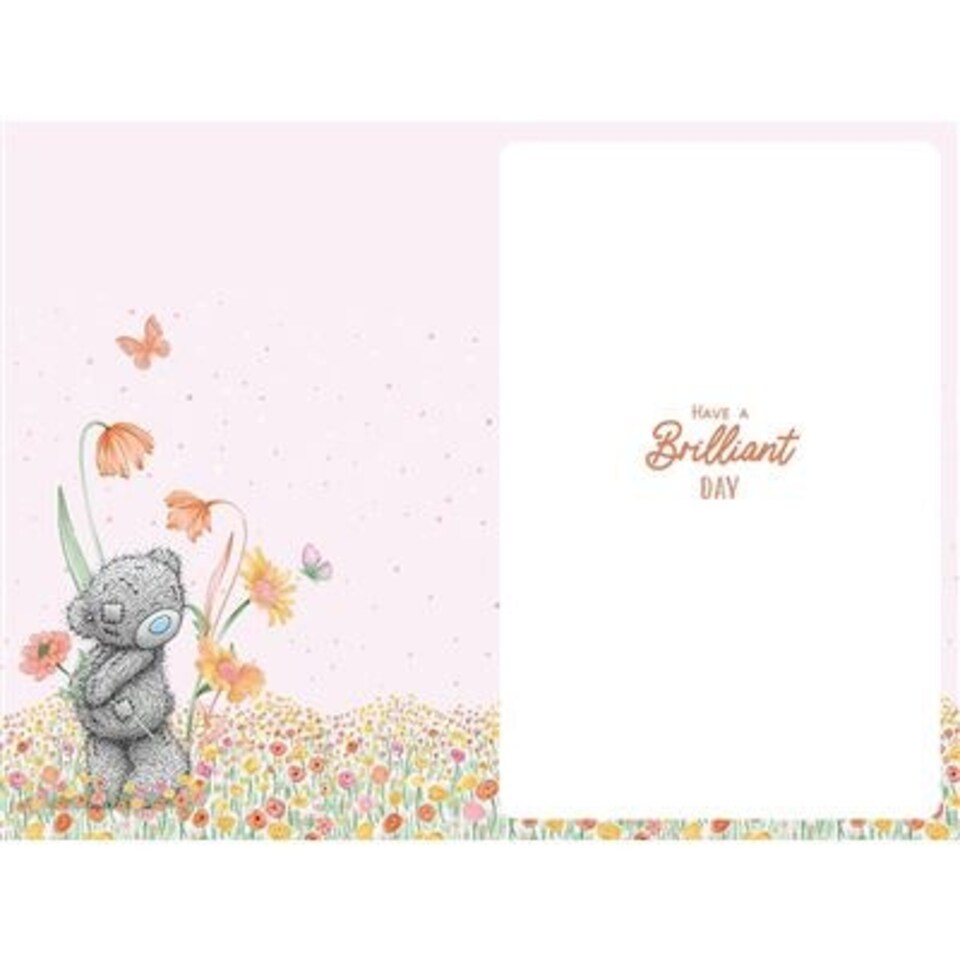 image 1 of Bear Lying in Flowers Thank You For Being Amazing Mother's Day Card