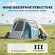 image 7 of Outsunny Inflatable Camping Tent w/ Air Pump, 2-3 Person Blow Up Tent | Green | Green and White | 480 x 280 x 195 cm