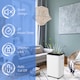 image 7 of HOMCOM 20LDay 6000mL Portable Quiet Dehumidifier with Auto Defog, 24H Timer, 3 Dehumidifying Modes, Electric Moisture Air Dehumidifier for Home Laundry Basement