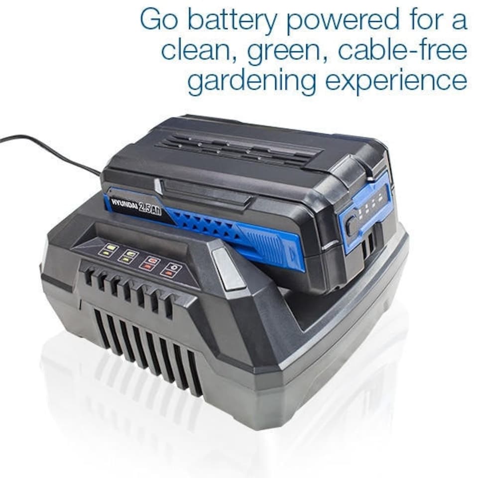 image 1 of Hyundai 12.6'' / 32cm 40V Cordless Lawnmower Rear Roller 2.5Ah Li-Ion Battery Powered | HYM40LI330P