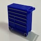 image 4 of Slot Car Trackside Scenery Roller Tool Chest Large Blue 1:32 Scale WASP