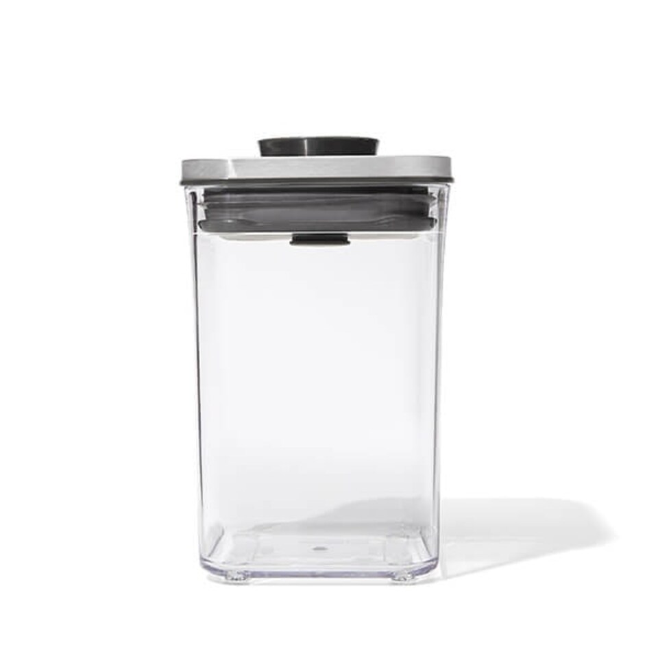 image 1 of OXO Good Grips Steel POP Small Square Short 1L Storage Container