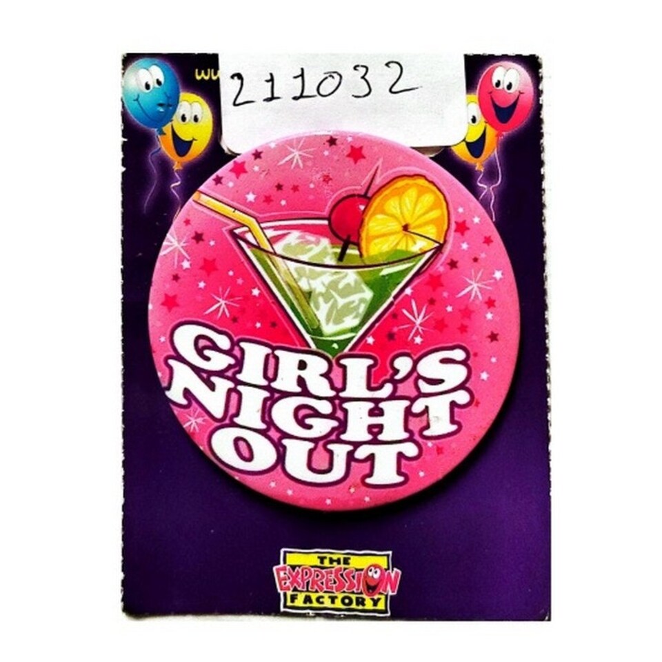 image 1 of The Expressions Factory Hen Party Badge - Pink/White/Green - One Size