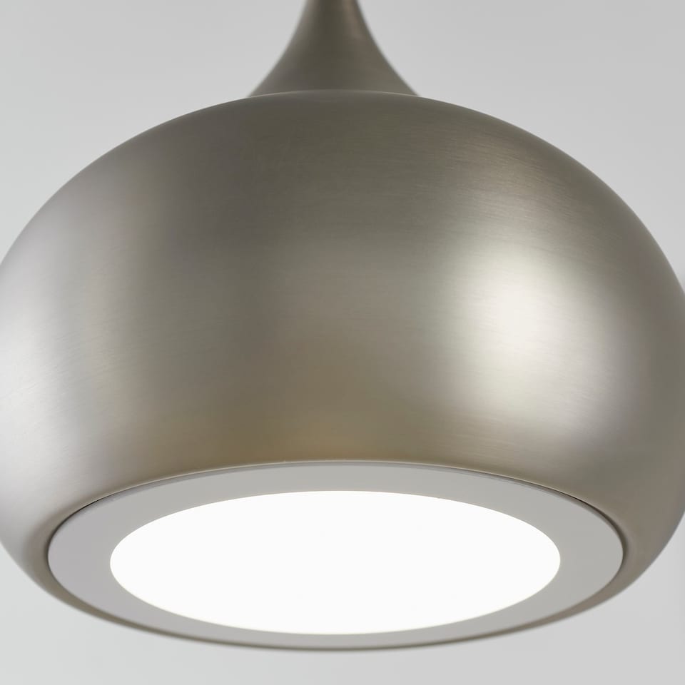 image 1 of Brosnan 1 Light Dome Ceiling Pendant Matt Nickel