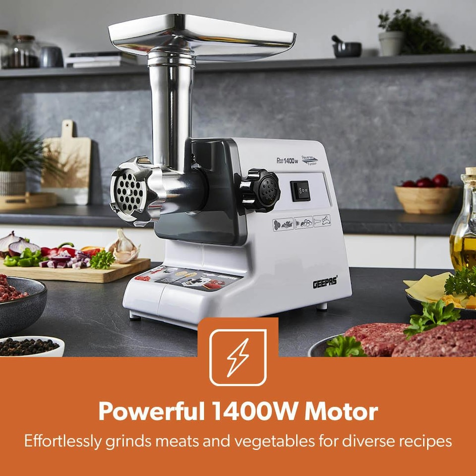 image 1 of Geepas 1400W Electric Meat Grinder