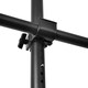image 5 of Telescopic Double Rail Clothes Wardrobe Organise Hanging Rack Adjustable Storage Black Black | One Size