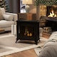image 6 of HOMCOM Ethanol Fireplace Stove Freestanding Bioethanol Fire w/ 0.9L Tank Black