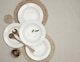 image 3 of 4pc Professional Alumina White Porcelain Classic Rim Pasta Bowls