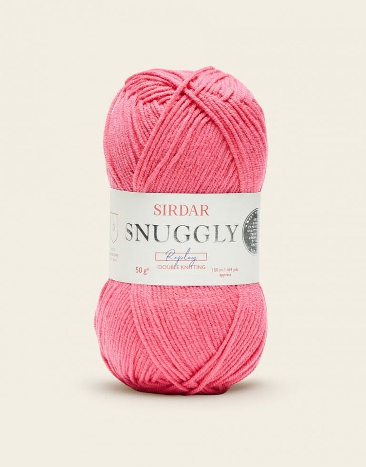 Sirdar Pink Snuggly Replay DK Yarn (Value Pack 10 x 50g Balls) For Crochet, Knitting - 150m per ball
