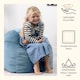 image 4 of Kids Kingston Velvet Bean Bag Chair Mineral Blue Childrens Bean Bags | Blue | Mineral Blue | 1