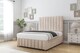 image 3 of Sloomy California Sand Naples Divan Bed Base No Drawers With 54 Inch Floor Standing Headboard & 12 Inch Matching Footboard | Cream | Sand | Super King | 1