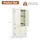image 9 of COSTWAY Freestanding Antique Low Floor Cabinet White