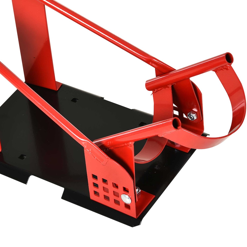 image 1 of HOMCOM Motorcycle Wheel Chock 8-15.5 cm Metal Holder For Truck And Trailer