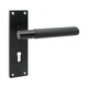 image 9 of Golden Grace Victorian T-Bar Linear Design Lock Door Handle Set Matt Black Finish with 3 Lever Lock - 150mm