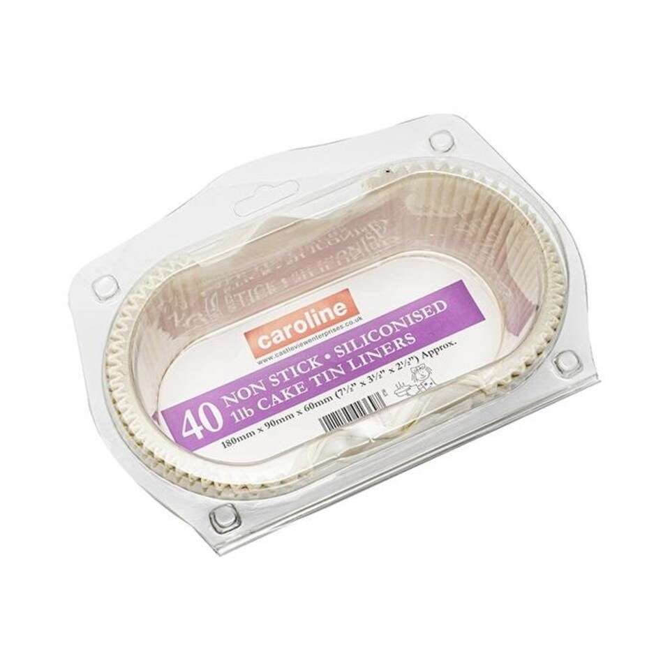 Caroline Loaf Cake Tin Liners 1lb 40pk 1716 - One Colour - One Size