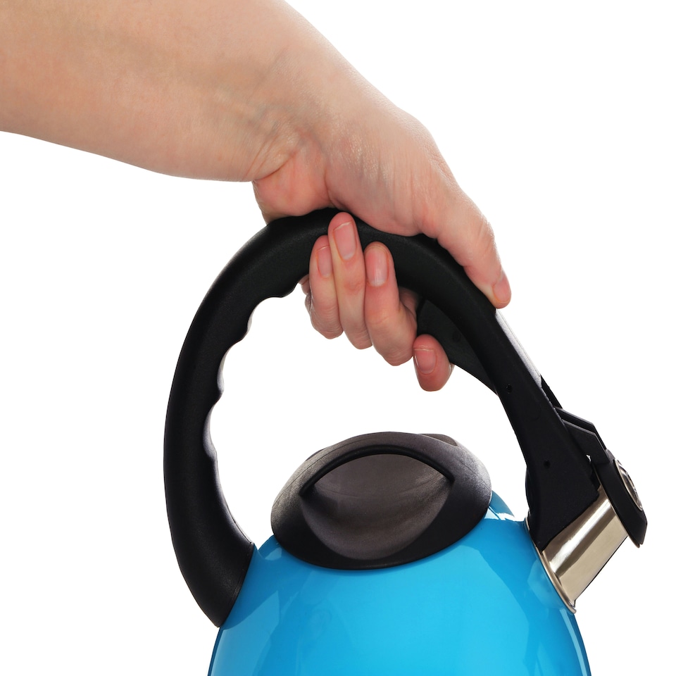image 1 of Blue 2500ml Whistling Kettle